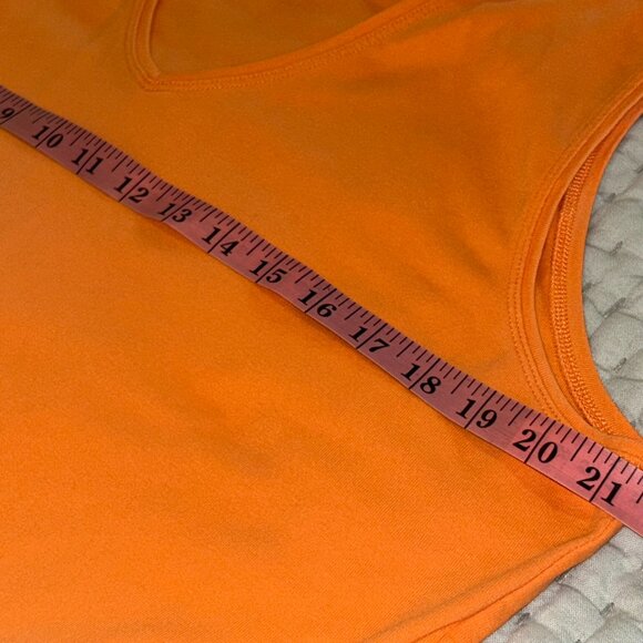 Chico's Additions V-Neck Sleeveless Tee Shirt size 3 or XL Orange - Picture 5 of 6